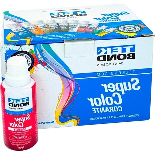 Imagem de Corante Para Tinta Tekbond Vermelho (50Ml) - Kit C/12 Pecas