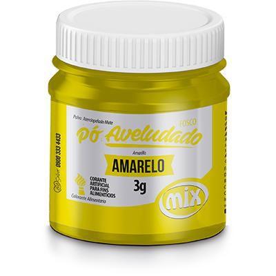 Imagem de Corante Po Amarelo Fosco Aveludado 3g Mix