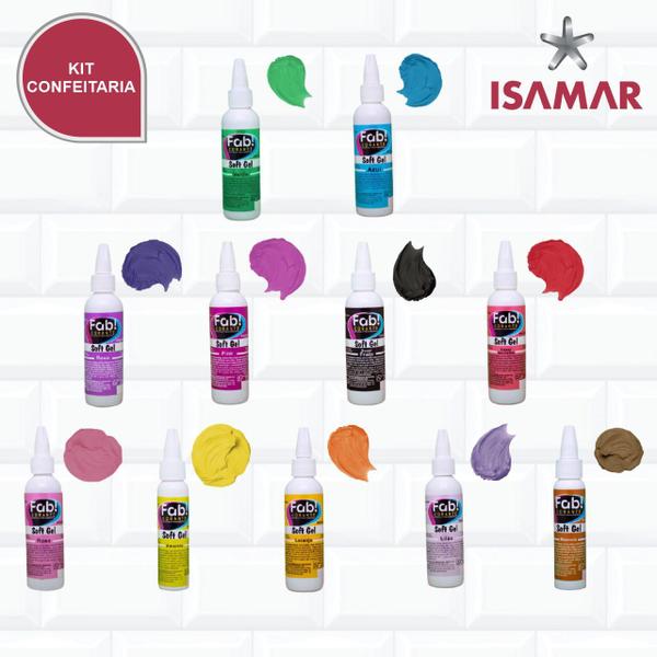 Imagem de Corante Soft Gel Alimentício Comestível Varias Cores 11 Un