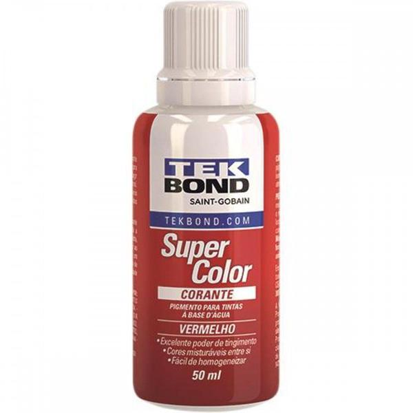 Imagem de Corante Tekbond Vermelho 50Ml . / Kit C/ 12 Unidades