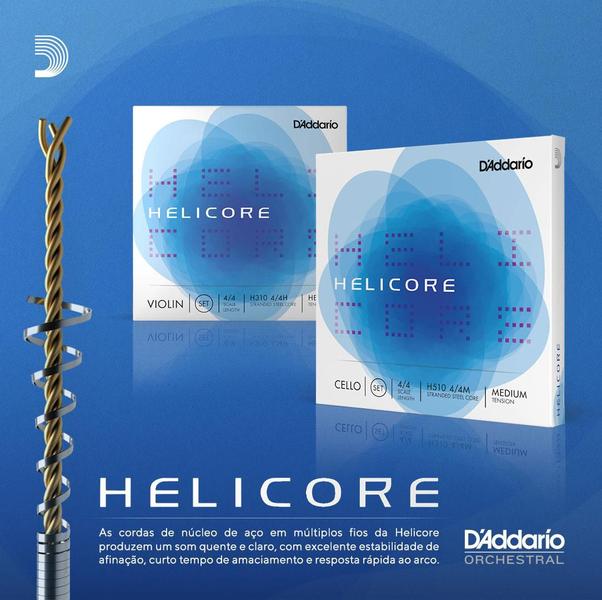 Imagem de Corda Avulsa Para Cello RE D'Addario Helicore H512 4/4M