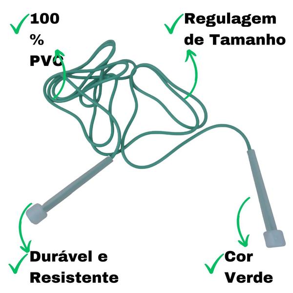 Imagem de Corda de Pular Ajustável Exercício Funcional Fitness Funcional Cores