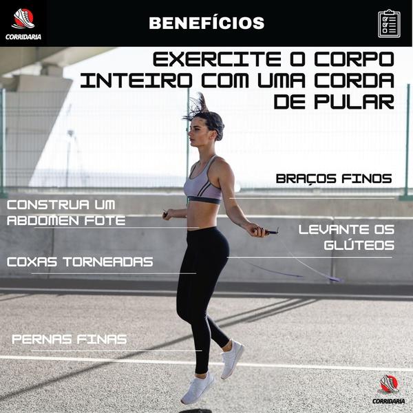 Imagem de Corda de pular Corridaria Profissional com rolamento e Fio de aço Infantil e Adultos Fitness MMA Boxe Exercício Funcional - Cinza Clara