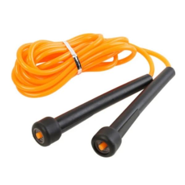 Corda de pular Corridaria Silicone adultos e infantil esportes e perda de peso - Preto c/ Laranja Imagem de Corda de pular Corridaria Silicone adultos e infantil esportes e perda de peso - Preto c/ Laranja