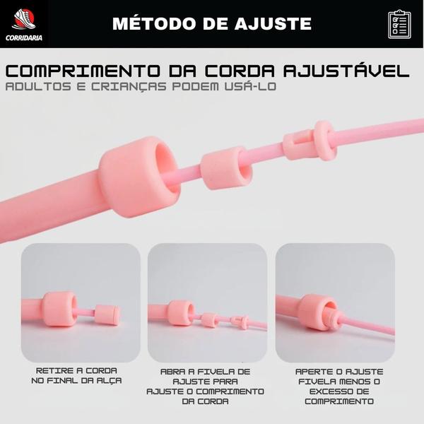 Corda de pular Corridaria Silicone adultos e infantil esportes e perda de peso - Preto c/ Laranja Imagem de Corda de pular Corridaria Silicone adultos e infantil esportes e perda de peso - Preto c/ Laranja
