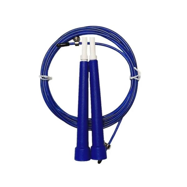 Imagem de Corda De Pular Jump Rope Funcional Fit Aço 3 Metros Super Speed Treino Azul