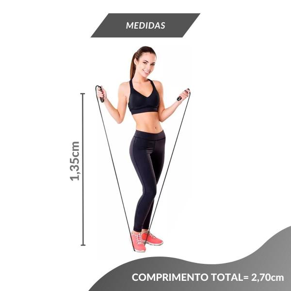 Corda de Pular Nylon para Treino Funcional, 2,70m, Profissional - FSS Variedades Imagem de Corda de Pular Nylon para Treino Funcional, 2,70m, Profissional