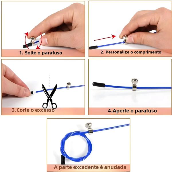 Corda de Pular Profissional para Fitness - Exercício Funcional de Alta Velocidade Imagem de Corda de Pular Profissional para Fitness - Exercício Funcional de Alta Velocidade