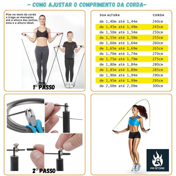 Corda De Pular Segmentada Profissional Cabo De Aço Freestyle Speed Rope cross training - PR STORE Imagem de Corda De Pular Segmentada Profissional Cabo De Aço Freestyle Speed Rope cross training