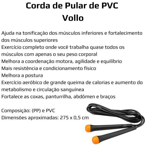 Imagem de Corda De Pular Vollo Grande Ajustável Treino Exercícios Iniciantes