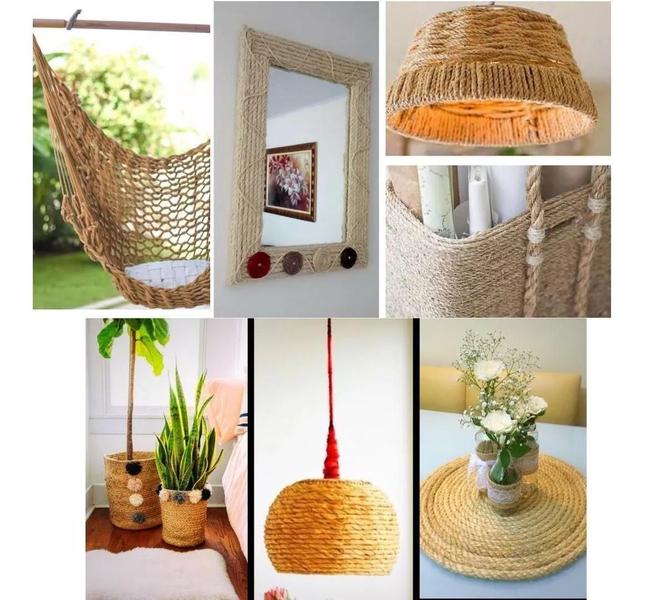 Imagem de Corda De Sisal 20mm 20 Mts Reforçada Decoração, Artesanato