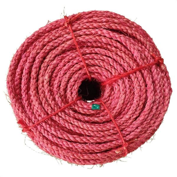 Imagem de Corda de sisal 25 metros 6,5mm cor rosa artesanato