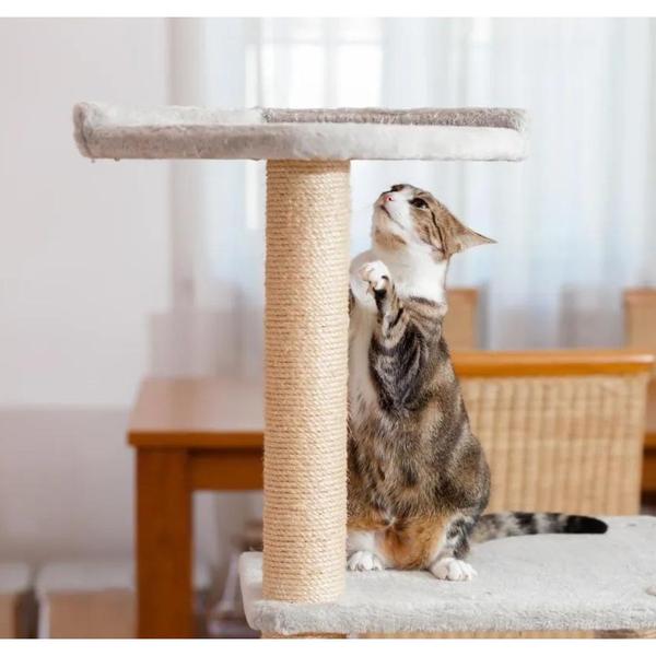 Imagem de Corda De Sisal 6mm Rolo 150Mts Rasada Arranhador Gatos Decoração