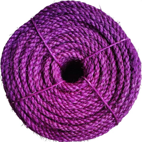 Imagem de Corda De Sisal Roxo 6,5mm 50 Metros Artesanatos