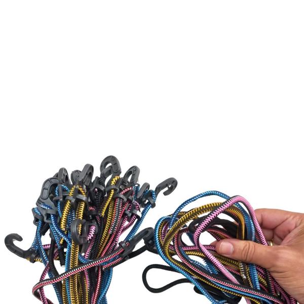 Corda Elástico 1m Plástico Bagageiro Moto Bike 10 Un Gancho - OP Imagem de Corda Elástico 1m Plástico Bagageiro Moto Bike 10 Un Gancho
