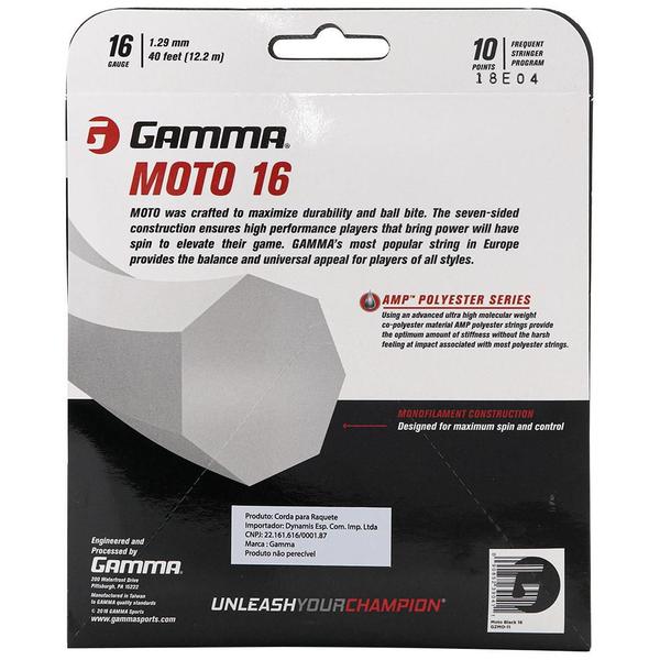 Imagem de Corda Gamma Moto 16L 1.29mm Preta - Pack com 3 Sets