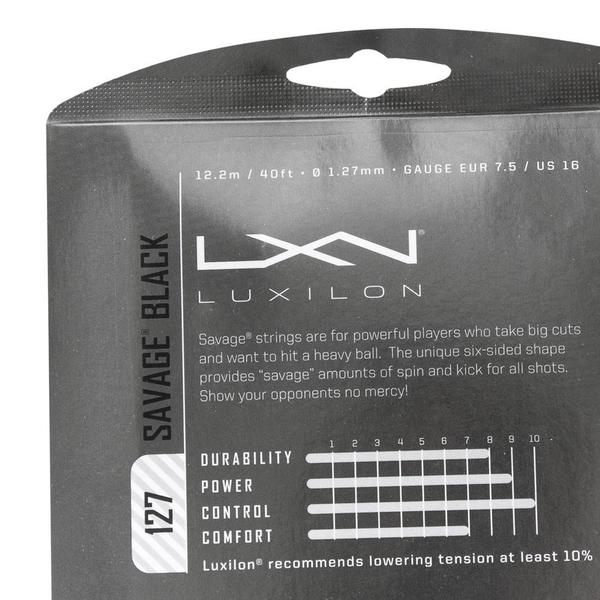 Imagem de Corda Luxilon Savage 16L 1.27mm Preta - Set Individual 