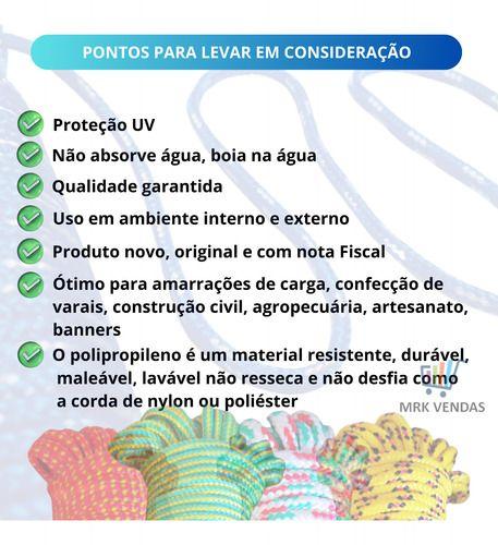 Corda Pp 10mm 30m Multiuso Meada Amarração Carga Camping Içamento Reboque Nfe - Riomar Imagem de Corda Pp 10mm 30m Multiuso Meada Amarração Carga Camping Içamento Reboque Nfe