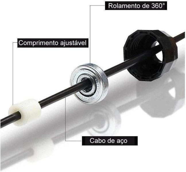 Imagem de Corda Pular Ajustável Profissional Speed Rope 3m - Shin