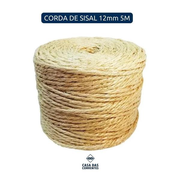 Imagem de Corda Sisal 12mm 5m - Casa das Correntes