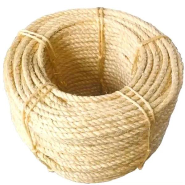 Imagem de Corda Sisal Natural Resistente Acabamento Fino 10mm 30 Mts