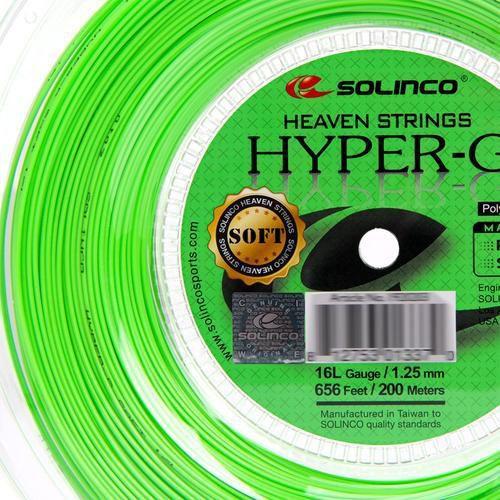 Imagem de Corda Solinco Hyper G Soft 16L 1.25Mm Rolo 200 Metros Verde