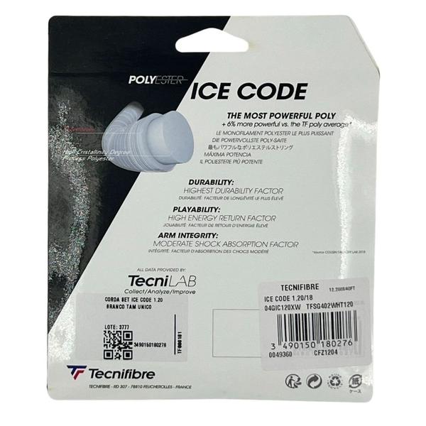 Imagem de Corda Tecnifibre Ice Code 1.20 Branco - Set Individual