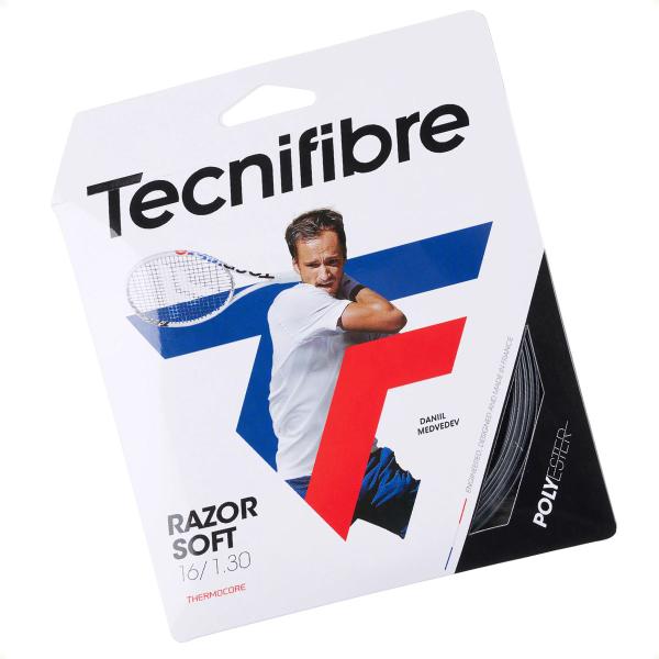 Imagem de Corda Tecnifibre Razor Soft 17 1.30mm Preta - Set C/12,2m