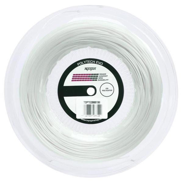 Corda Topspin Polytech Evo 16L 1.30mm Rolo com 200 Metros Branca - Top Spin Imagem de Corda Topspin Polytech Evo 16L 1.30mm Rolo com 200 Metros Branca