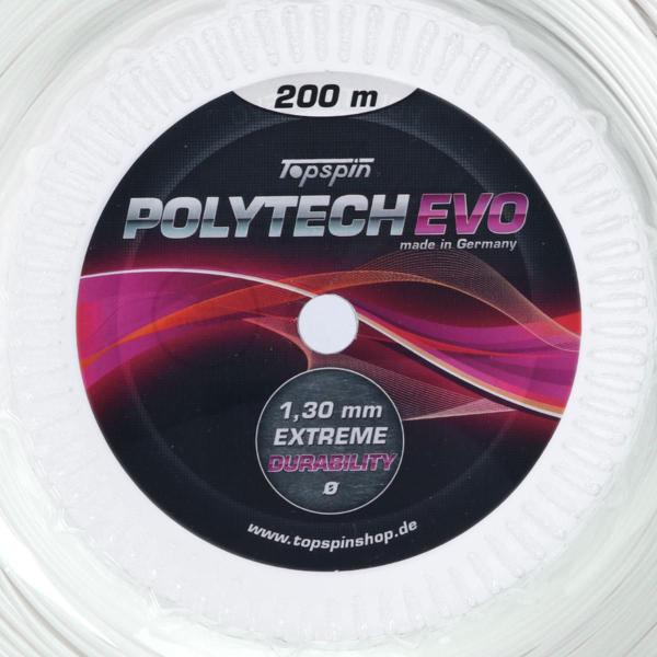 Corda Topspin Polytech Evo 16L 1.30mm Rolo com 200 Metros Branca - Top Spin Imagem de Corda Topspin Polytech Evo 16L 1.30mm Rolo com 200 Metros Branca