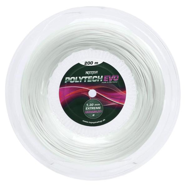 Corda Topspin Polytech Evo 16L 1.30mm Rolo com 200 Metros Branca - Top Spin Imagem de Corda Topspin Polytech Evo 16L 1.30mm Rolo com 200 Metros Branca