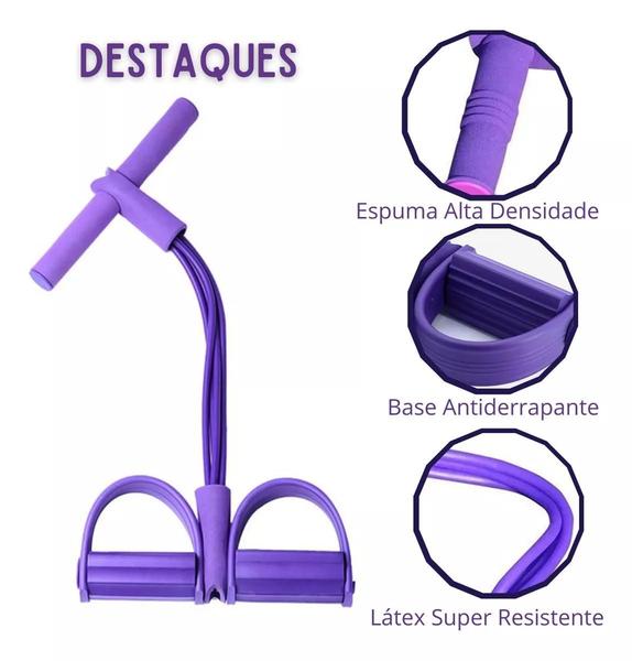 Corda Tubo Pedal Para Fazer Exercícios Elástico Alongamentos Musculação E Fisioterapia - COMERCIAL MARCO FERRARI DROP RIO Imagem de Corda Tubo Pedal Para Fazer Exercícios Elástico Alongamentos Musculação E Fisioterapia