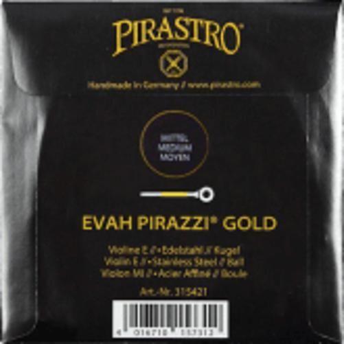 Imagem de Corda Violino 4/4 Pirastro Evah Pirzi Gold Mi Aço Inox Média