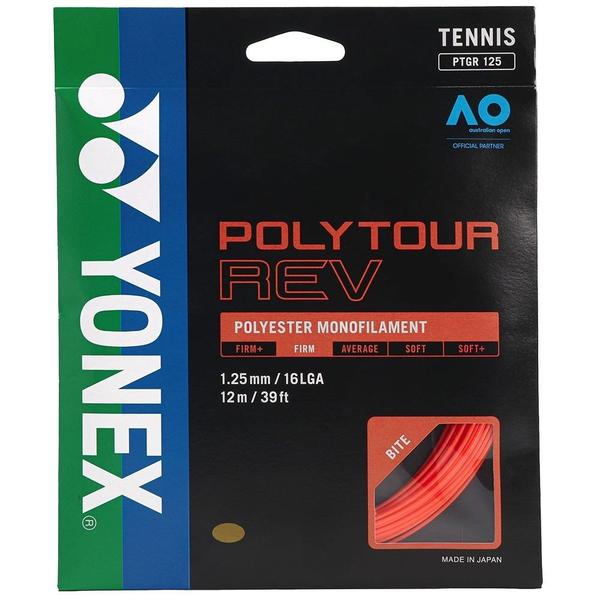 Imagem de Corda Yonex PolyTour REV 16L 1.25mm Laranja - Set Individual