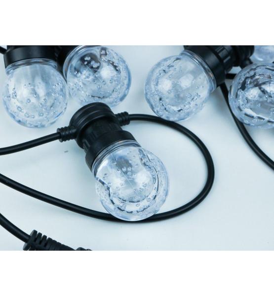 Imagem de Cordão 10 bolas leds warm efeito bolhas d'água bivolt