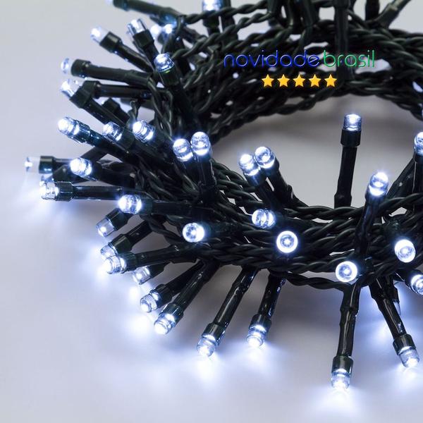 Imagem de Cordão 100 Leds Branco Frio 10 Metros Fixo