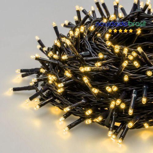 Imagem de Cordão 100 Leds Branco Quente 10 Metros Fixo