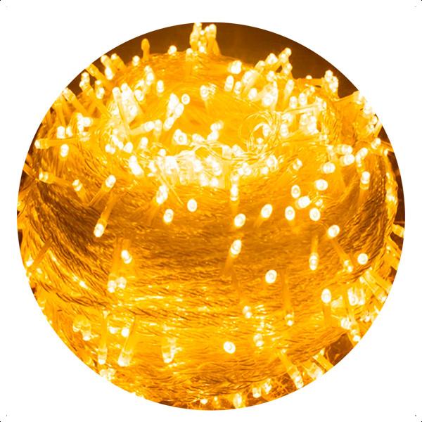 Cordão 100 Leds Luz Natal Fixo 10M Extensível Prova D'Água - Klizz Imagem de Cordão 100 Leds Luz Natal Fixo 10M Extensível Prova D'Água