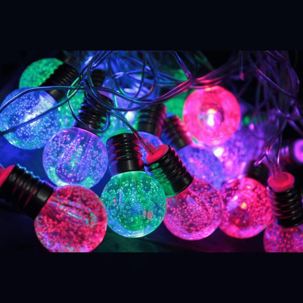 Imagem de Cordão 20 Leds Bolinha Cristal - Colorido-  Chibrali