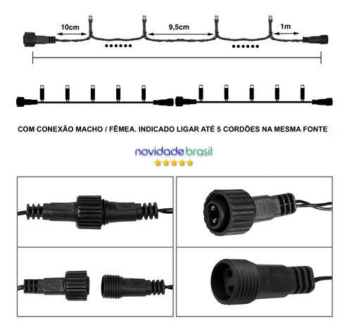 Cordão 300 Leds com Strobo 30 Metros - Novidade Brasil Imagem de Cordão 300 Leds com Strobo 30 Metros