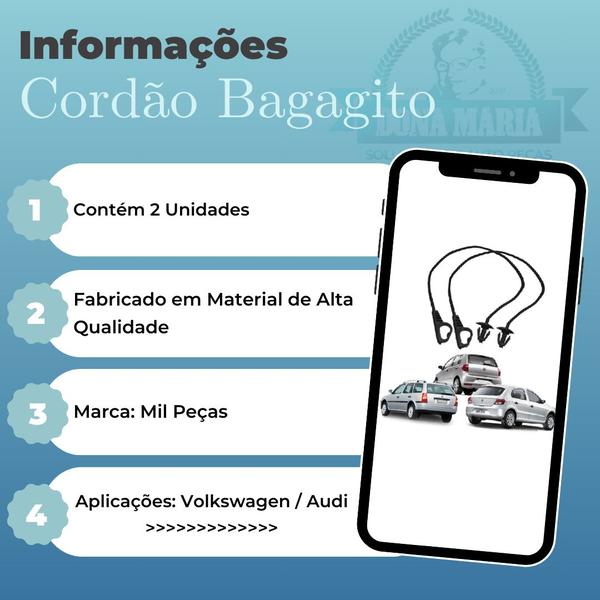 Imagem de Cordao bagagito linha vw gol/fox/polo/parati/crossfox