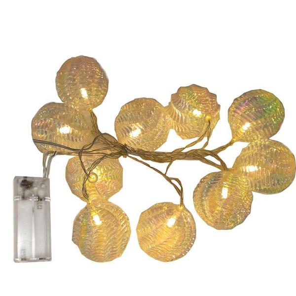 Imagem de Cordão Com 10 Bolinhas De Led Festa Decorativas Espiral D004