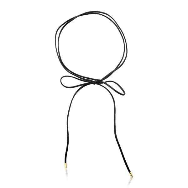 Cordão de Camurça com Ponteiras Douradas - VL ACCESSOIRES Imagem de Cordão de Camurça com Ponteiras Douradas