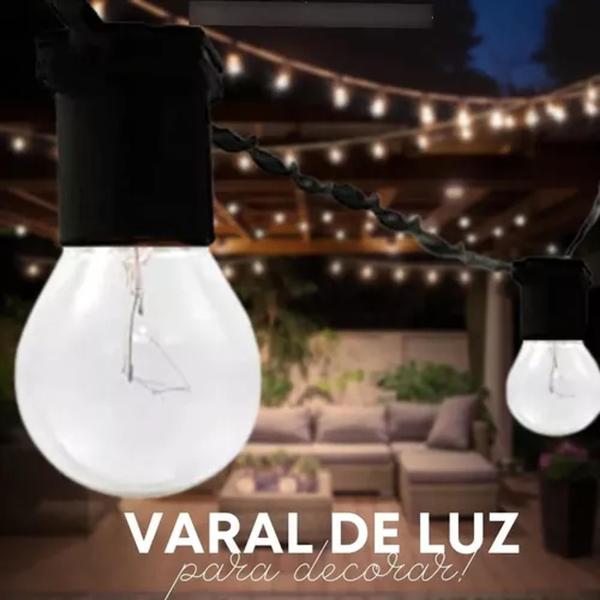 Imagem de Cordão De Luzes Para Festas E Eventos 40 Mts Com Lâmpadas