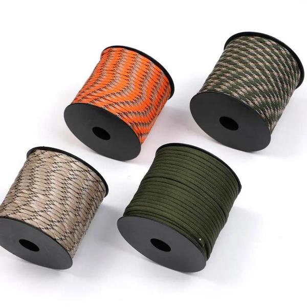 Imagem de Cordão de Paracord 4mm - 50m, 7 Núcleos, para Sobrevivência, Acampamento e Escalada