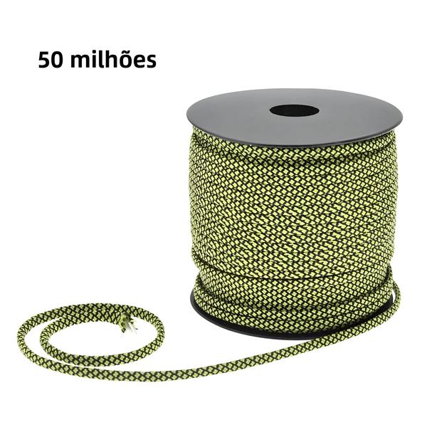 Imagem de Cordão de Paracord 4mm - 50m, 7 Núcleos, para Sobrevivência, Acampamento e Escalada