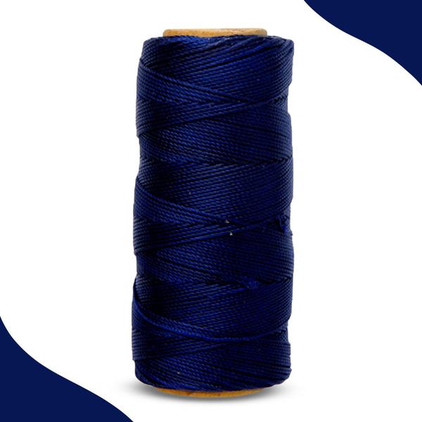 Imagem de Cordão Encerado 1mm - Fio Cordone Azul Marinho - 100 Metros - Nybc