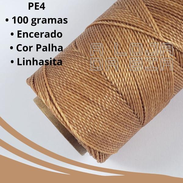 Imagem de Cordão Fio Encerado Cordone 1mm 100gr Linhasita Palha