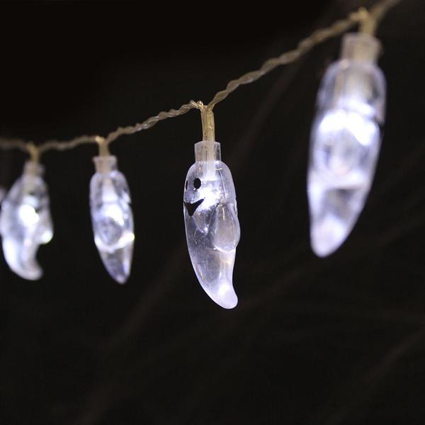 Imagem de Cordão Halloween Taschibra LED 10 Fantasmas Transparente