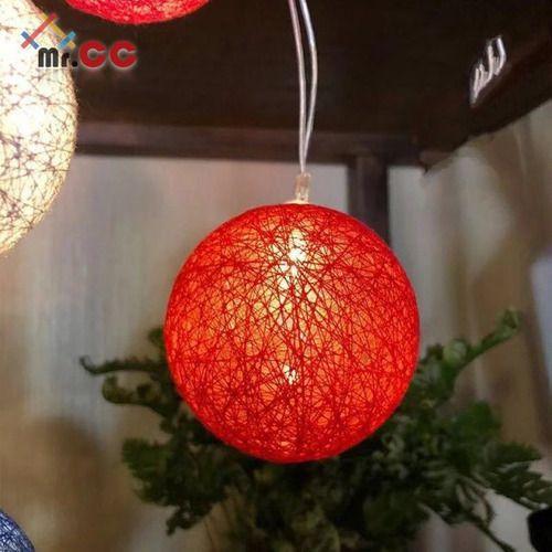 Imagem de Cordão Led Cotton Luminária 10 Bola Decoração Festa Colorido